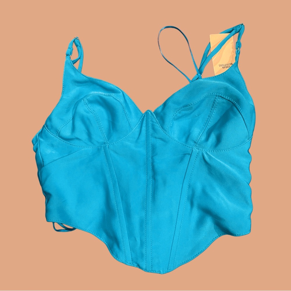 Vibrant Blue Bustier Top - Picture 2 of 4